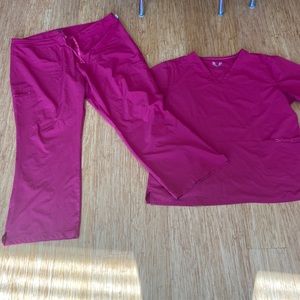 Smitten brand scrubs light weight fabric water resistant